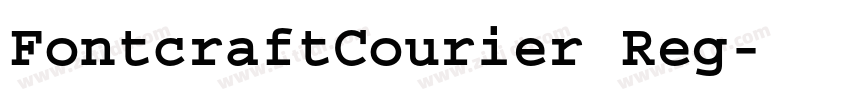 FontcraftCourier Reg字体转换
